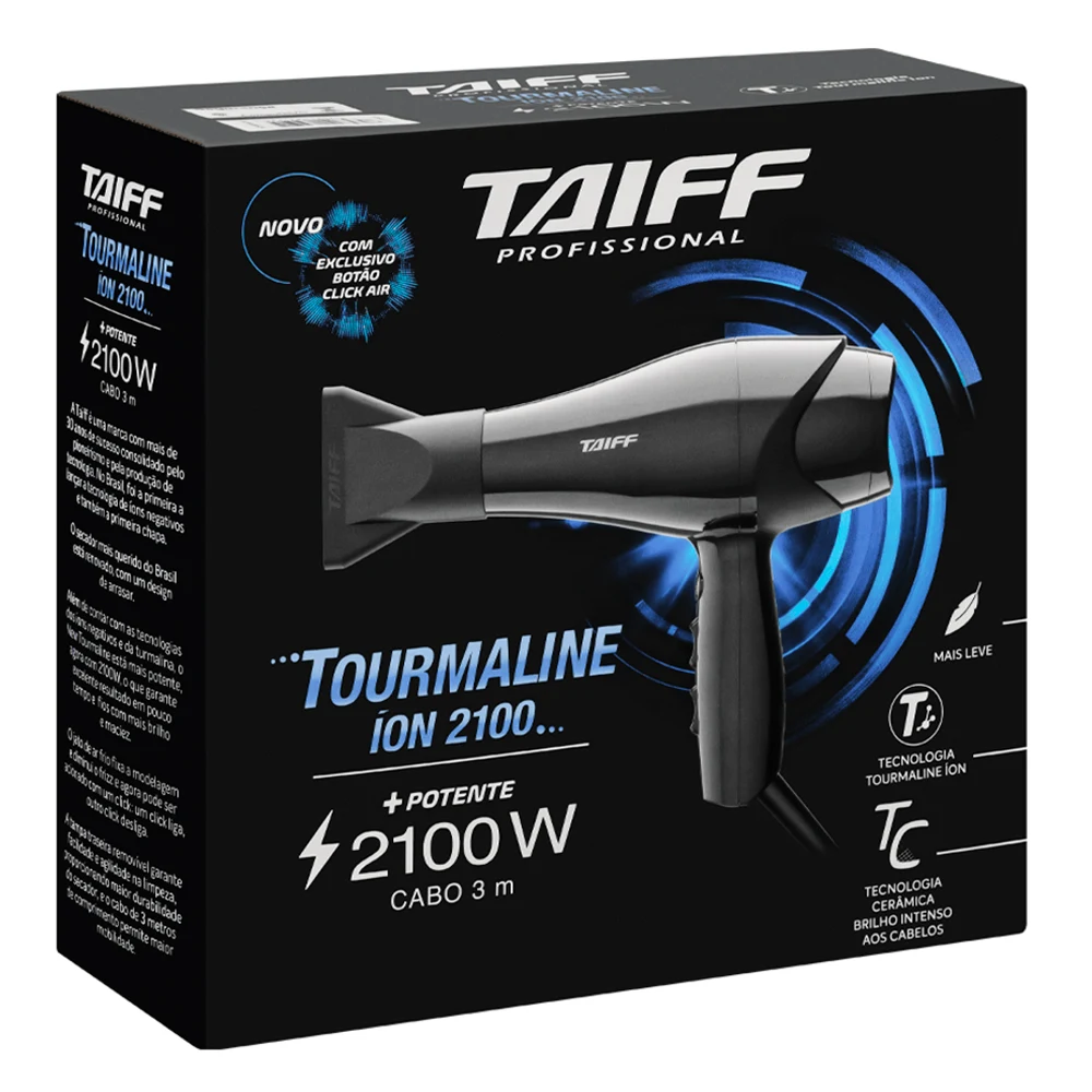Secador de Cabelo Taiff Tourmaline 4 Temperaturas 2100W
