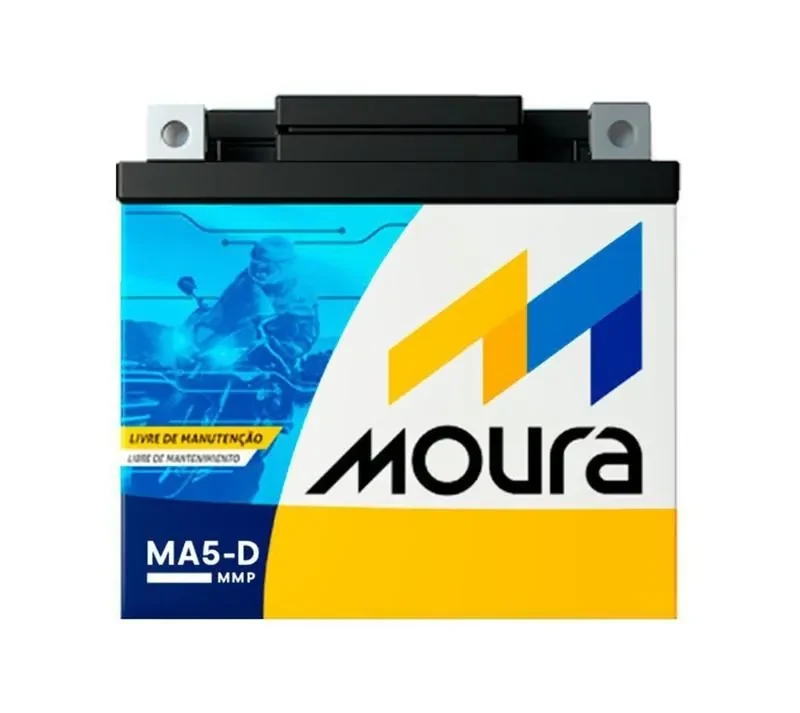 Bateria de Moto Moura MA5D Honda Cg, Nxr Bros 125, 150, 160, Xre 300 e Biz 100, 110, 125, Pop 100,11