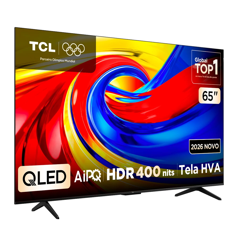 Smart TV TCL QLED 65" 4K Wi-Fi Google TV Comando de Voz 65P7L