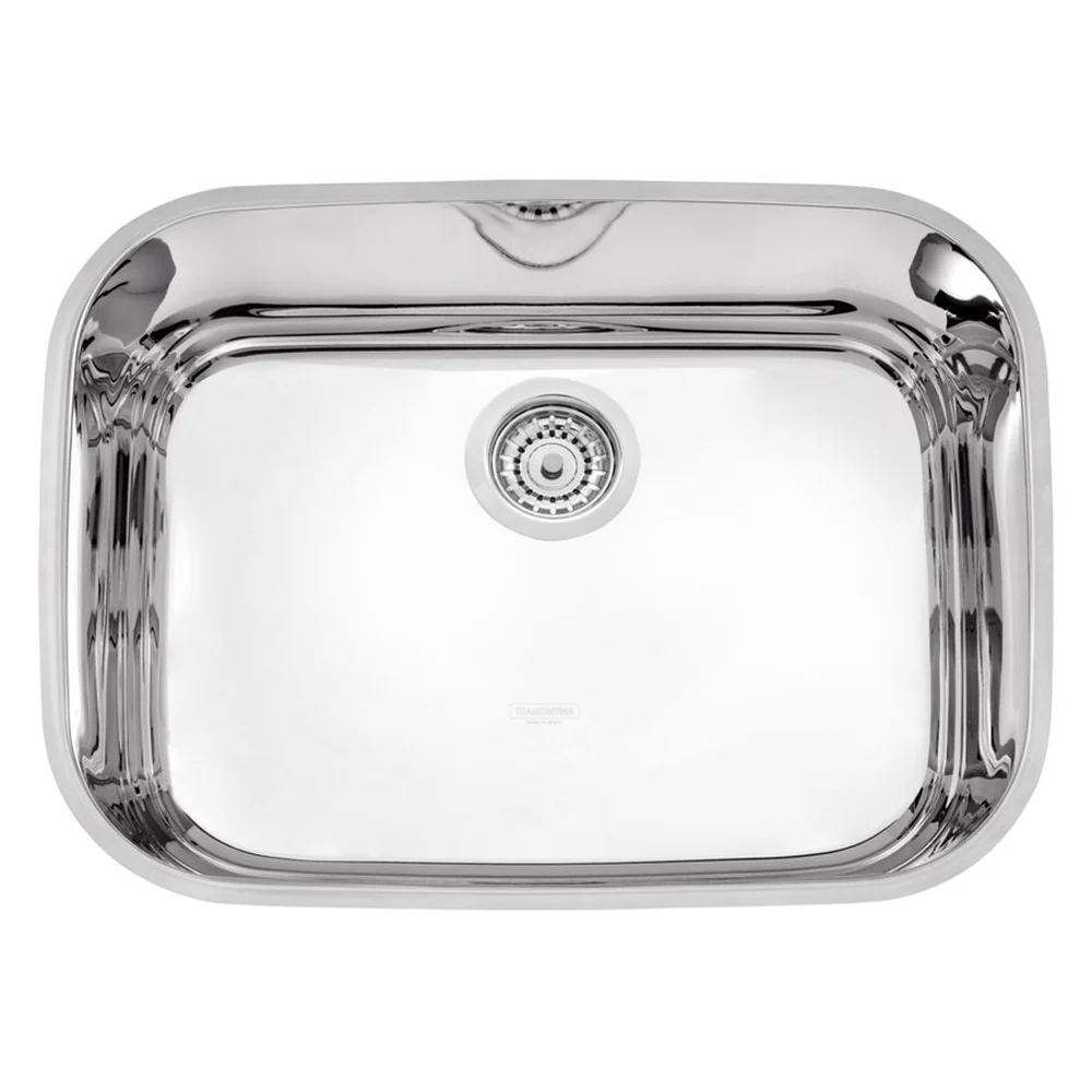 Cuba de Embutir Tramontina Lavínia 48 BL em Aço Inox Alto Brilho 48 x 34 x 18 cm com Válvula