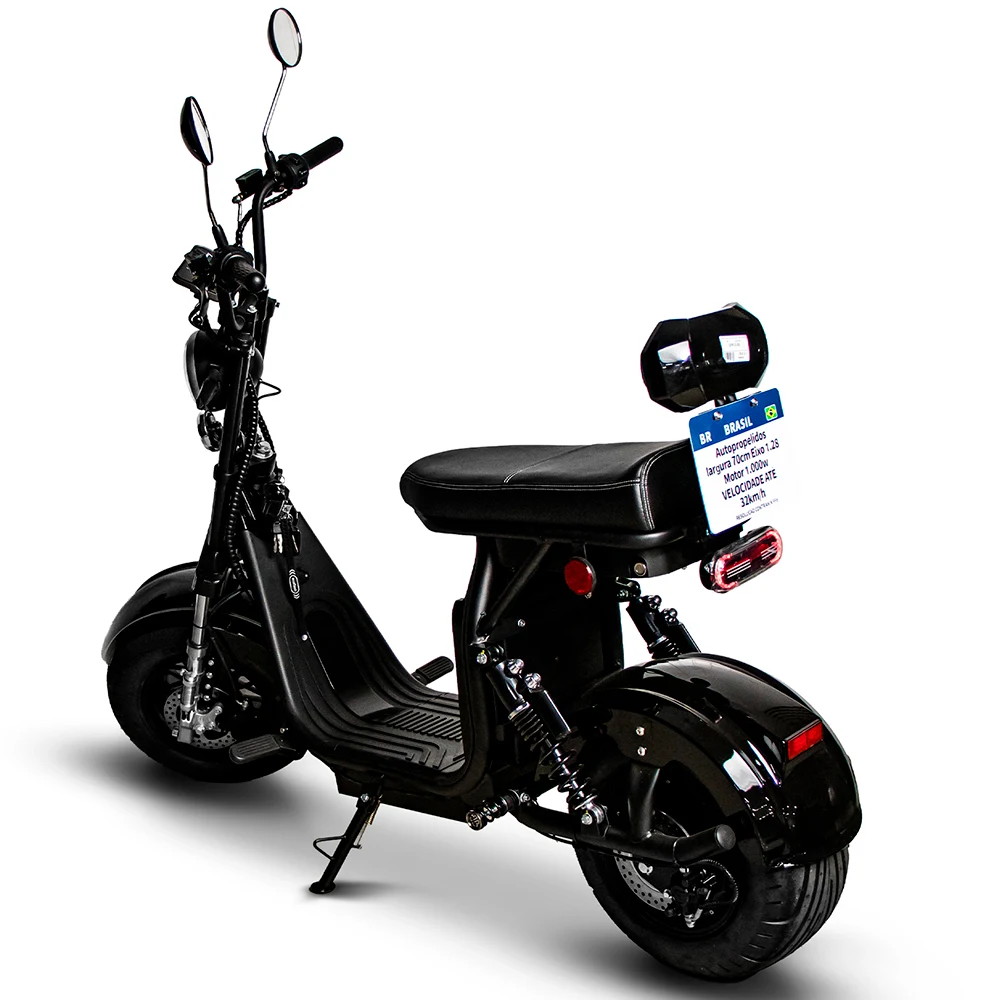 Scooter Elétrica EcoFlash Force 1000W Aro 10 com Freio a Disco Hidráulico