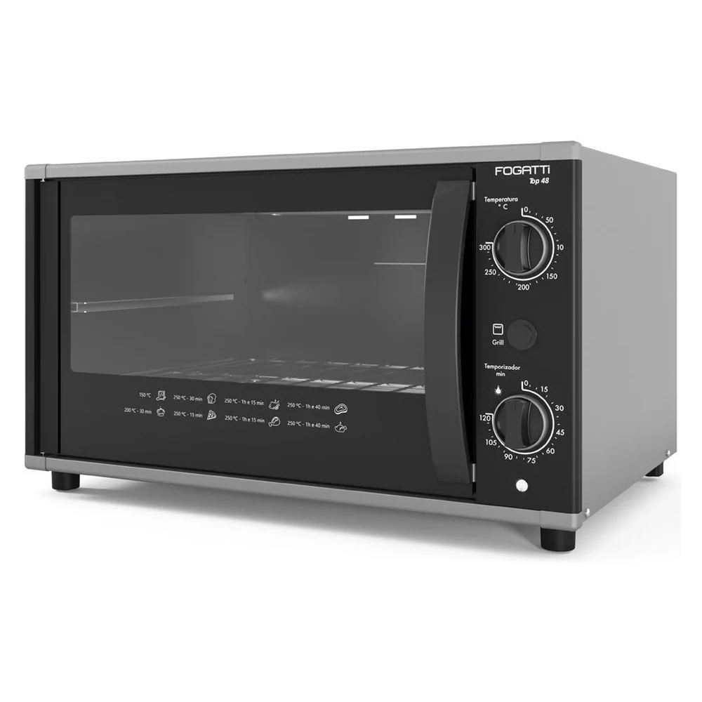 Forno El&eacute;trico de Bancada 48 Litros Fogatti Top 48 Black