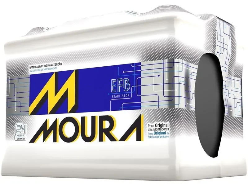 Bateria de Carro Moura MFB 72Ah - 12V Polo Positivo MF72LD MGE2 EFB
