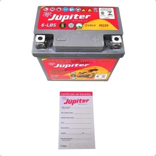Bat. Júpiter  Moto 6lbs Gel Amg Titan Fan Biz Bros Nxr 6ah