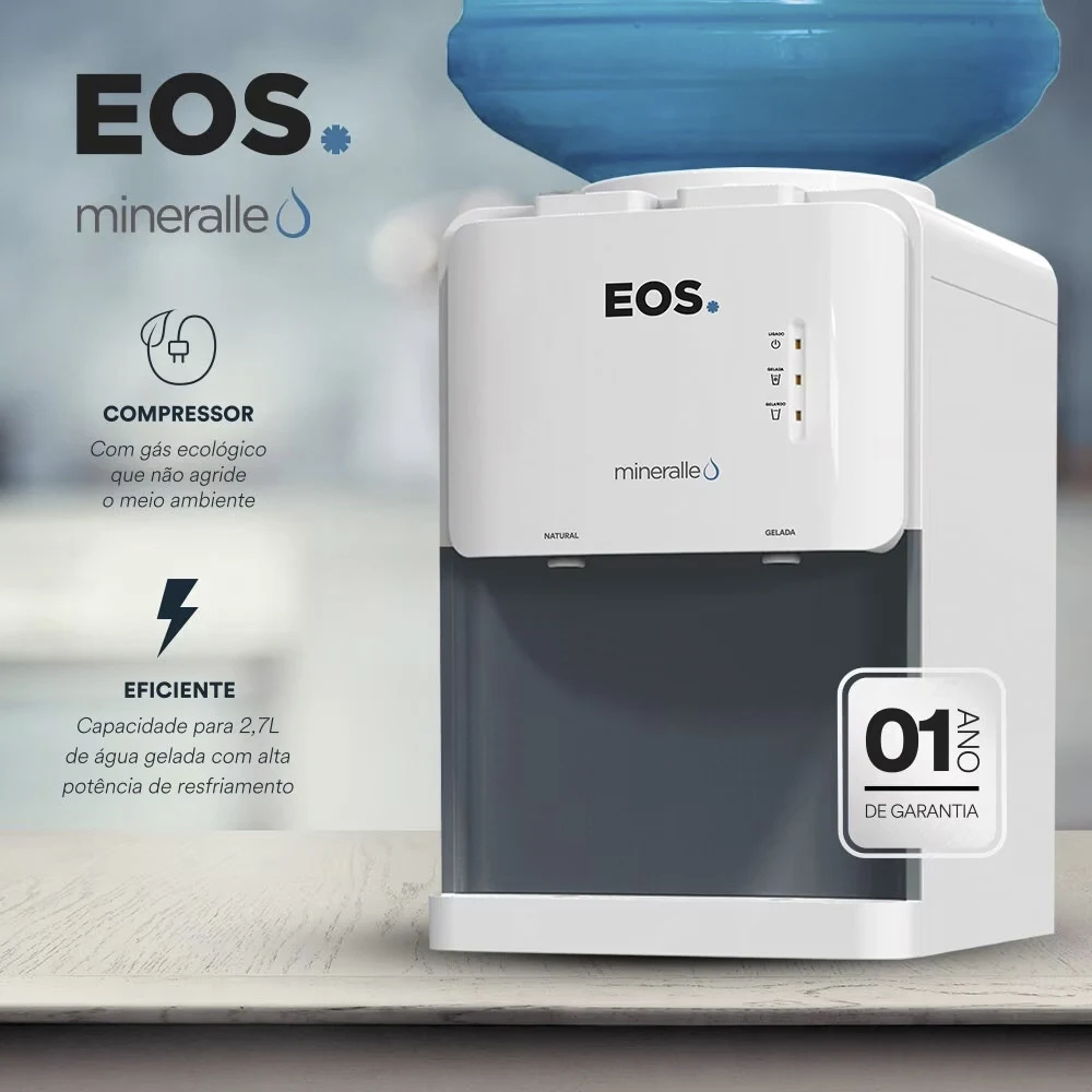 Bebedouro de Água de Mesa para Garrafão de 10 e 20L EOS Mineralle