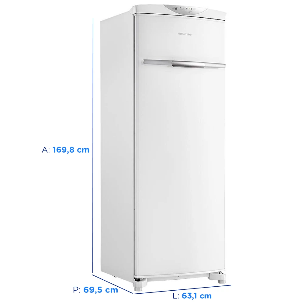 Freezer Brastemp 228L 1 Porta Vertical Frost Free com Rodízios BVR28NB