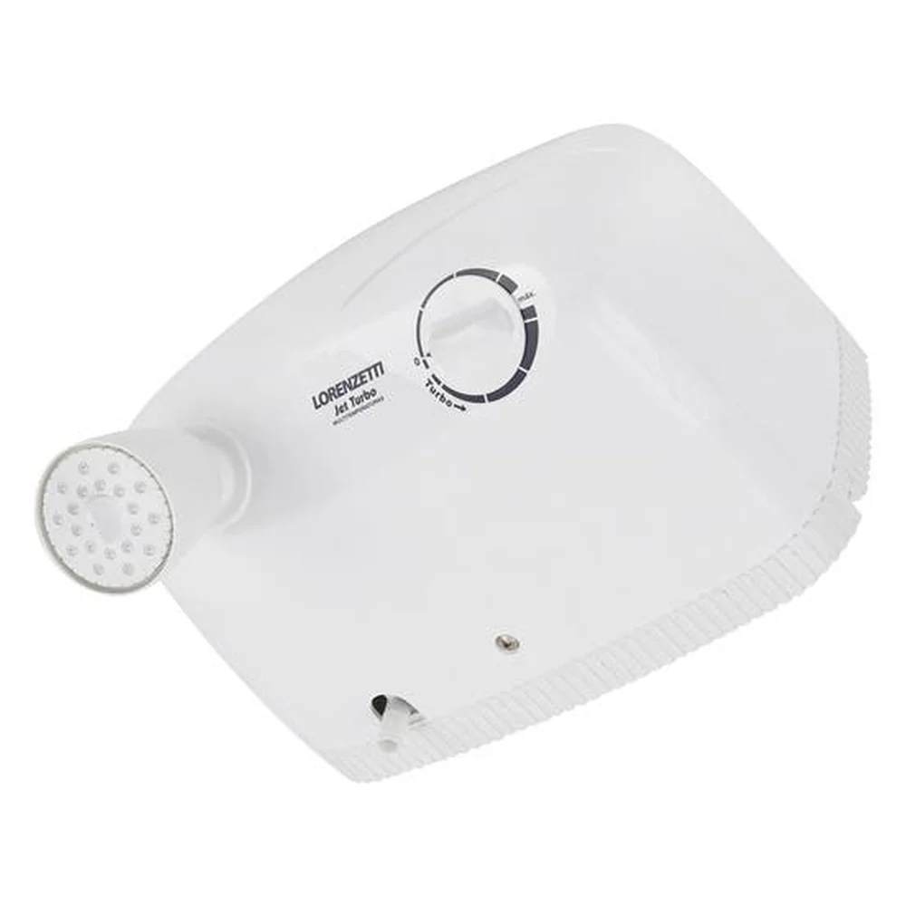 Chuveiro Elétrico Multitemperatura 220V 7800w Branco Redondo com Pressurizador Jet Turbo Lorenzetti