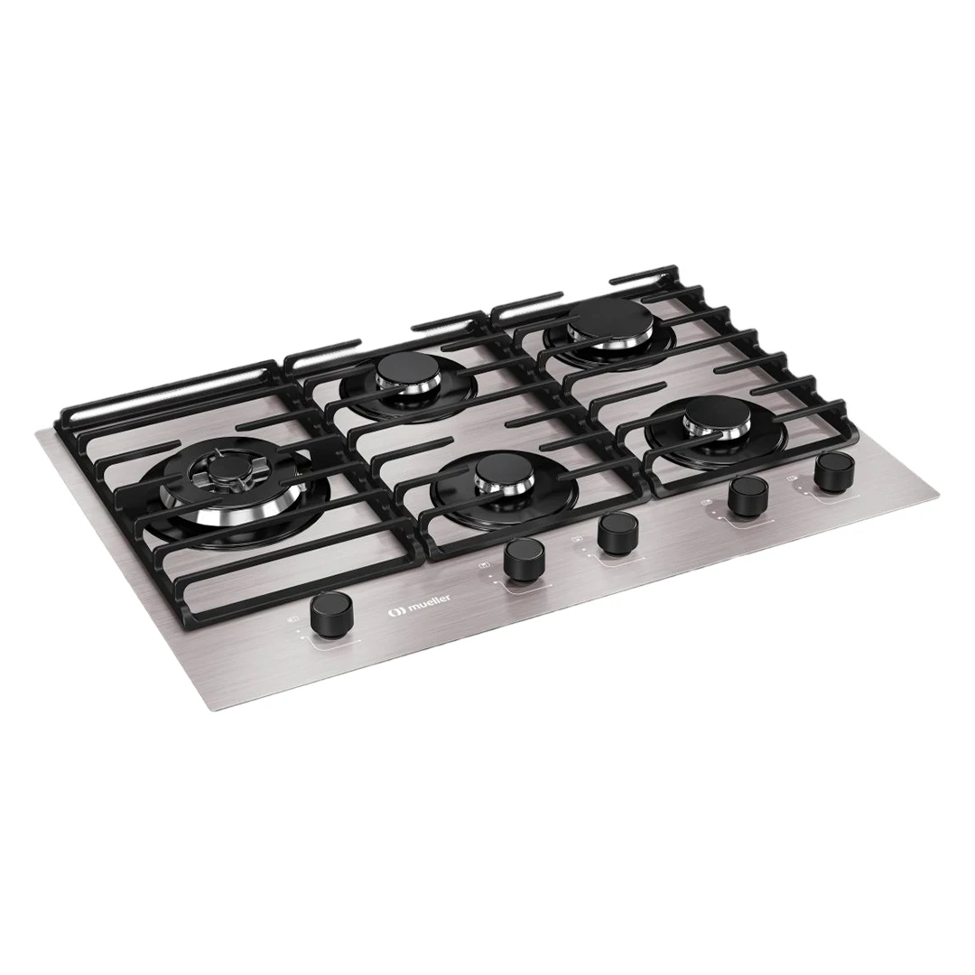 Cooktop a Gás Mueller MCG5BL 5 Bocas Superautomático Mesa de Alumínio