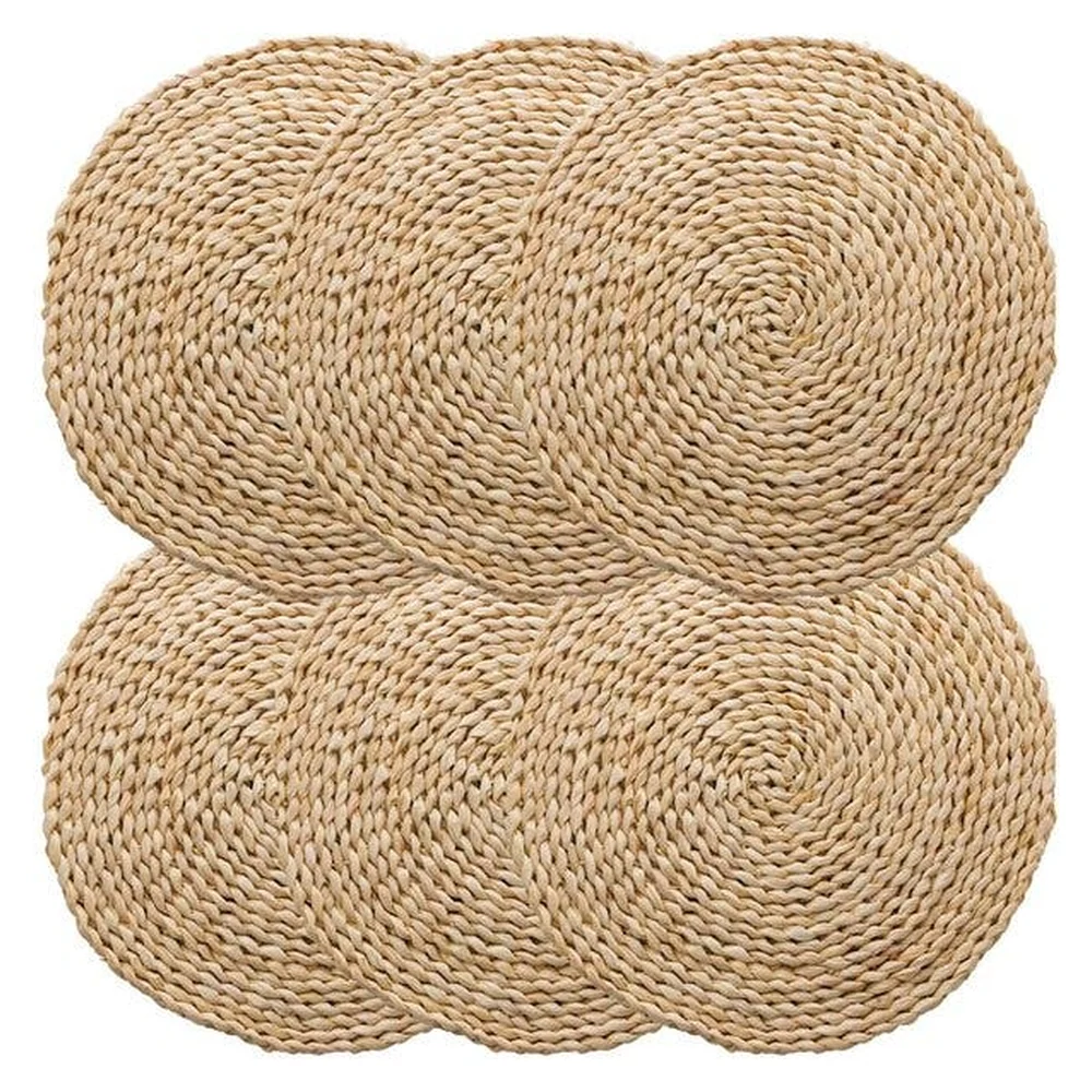 Jogo 6 Americano Fibra Natural Estilo Rústico 38cm